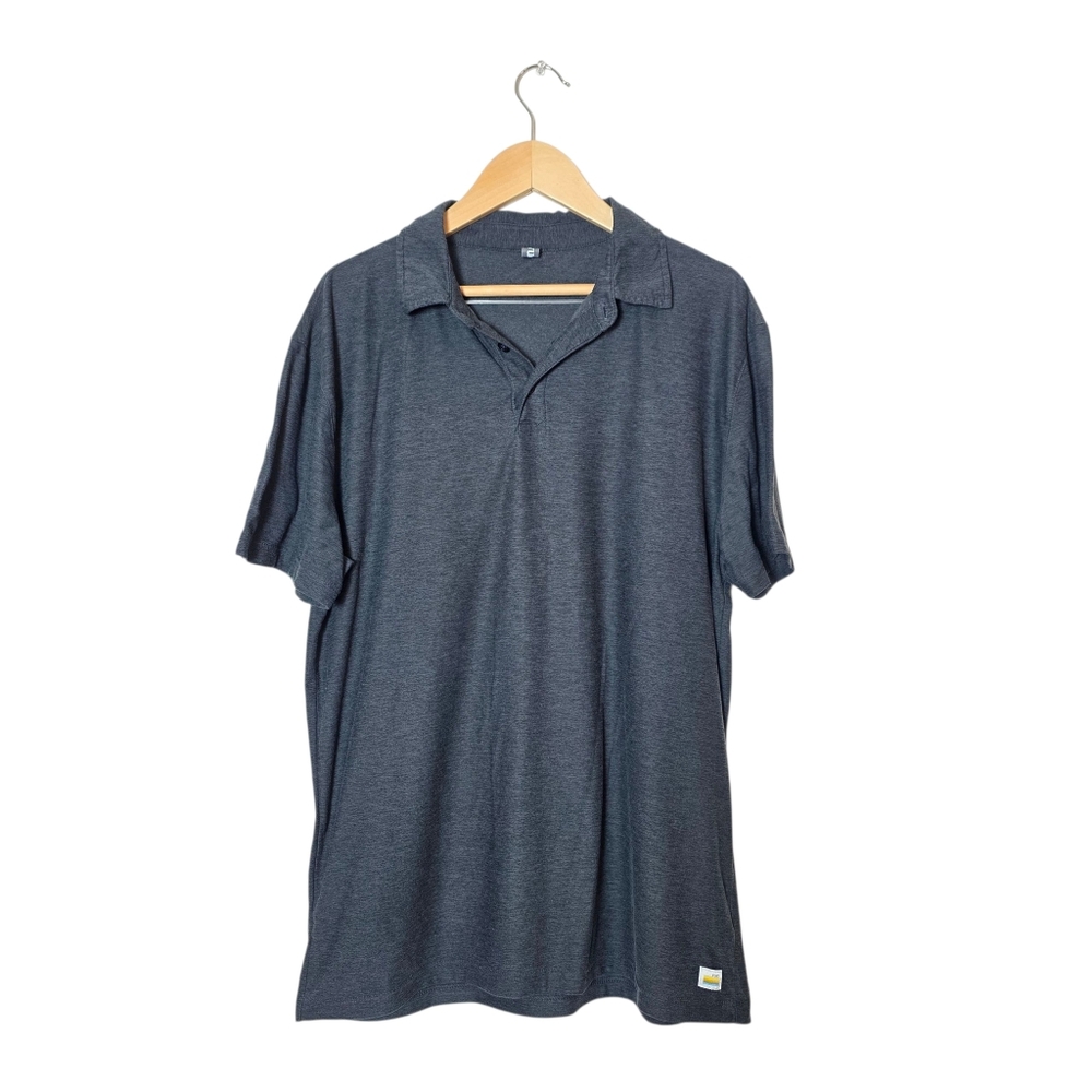 Vuori Mens Strato Tech Polo S Heather Gray Performance‎ Stretch Golf Work